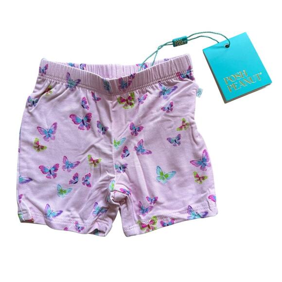 NWT - Posh Peanut - Flutterby Bike Shorts - Baby Girls - 3-6 Months - Picture 1 of 6